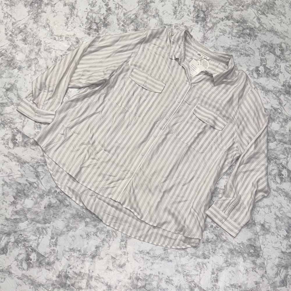 Beachlunchlounge Almond Cookie Striped Shirt